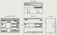 Siemens 6ES7215-1BG40-0XB0 — dimension drawing