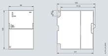 Siemens 6ES7307-1KA02-0AA0 — dimension drawing
