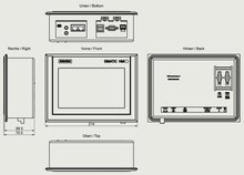 Siemens 6AV2124-0GC13-0AX0 — dimension drawing