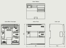 Siemens 6ES7212-1BE40-0XB0 — dimension drawing