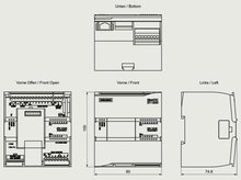 Siemens 6ES7212-1HE40-0XB0 — dimension drawing