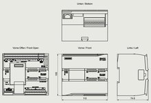 Siemens 6ES7214-1HG40-0XB0 — dimension drawing